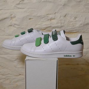 Adidas Stan Smith Green Gradient Velcro Sz 7